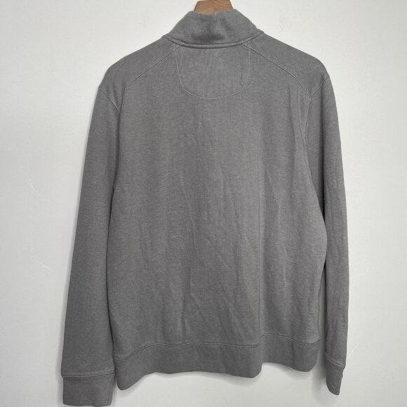 Tommy Bahama Gray Pullover Sweater Mens Size Small Quarter‎ Zip Pocket Casual - Picture 4 of 6